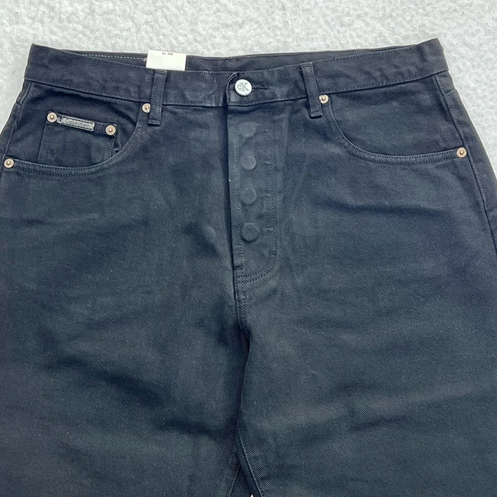 Calvin Klein Jeans Easy Fit Tapered Leg Button Fly Black Women's Size 13 VTG NWT